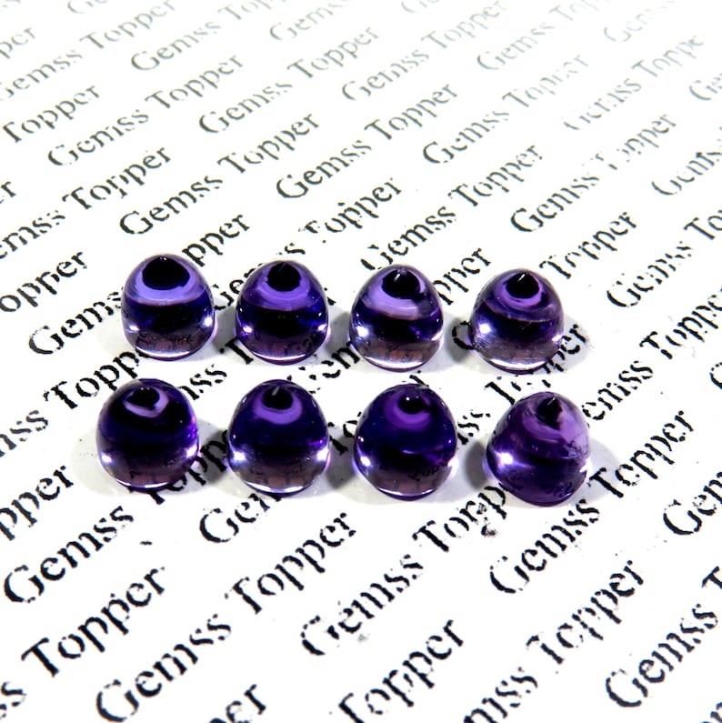 Amethyst 10x10 mm Bullet Cabochon